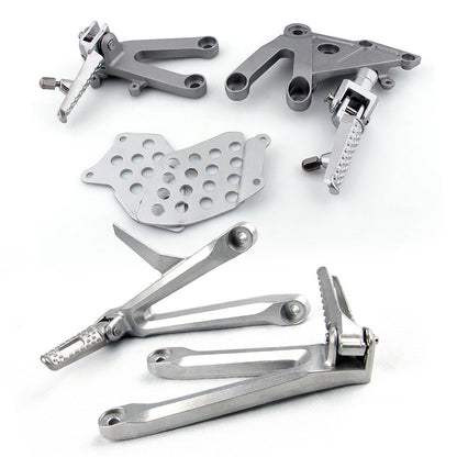 Anteriore + Posteriore Pedane Poggiapiedi Staffa Fit per Honda CBR 600 RR 2005 2005 Generico