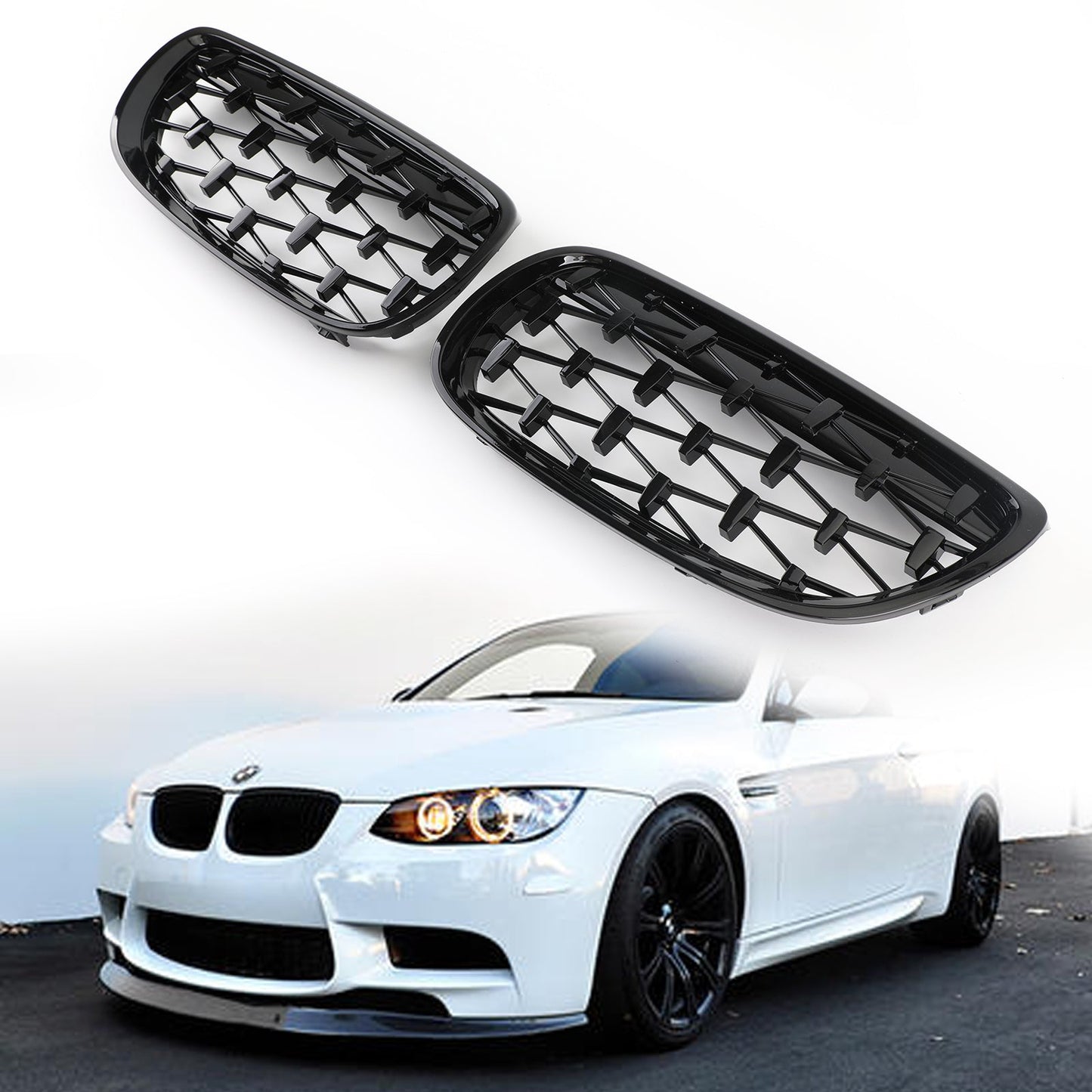 Areyourshop Front Rene Griglia Griglia per BMW 2007-2010 E92 E93 328i 335i 2DR Meteor Nero Generico