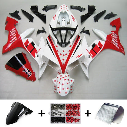 Amotopart Yamaha 2004-2006 YZF 1000 R1 Kit di spostamento bianco rosso