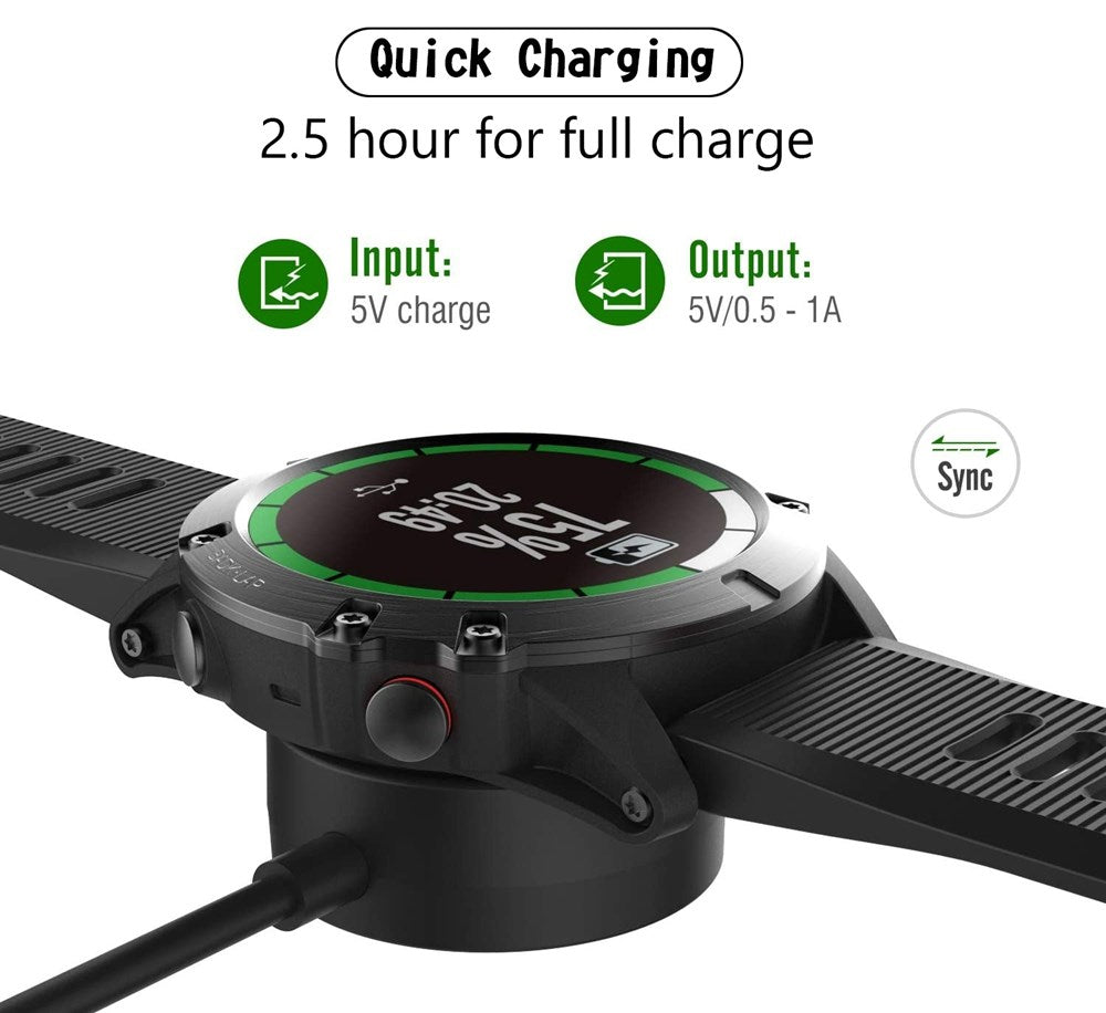 Cavo di ricarica per caricabatterie USB adatto per Garmin Fenix 5 5S 5X 6X 6S Plus