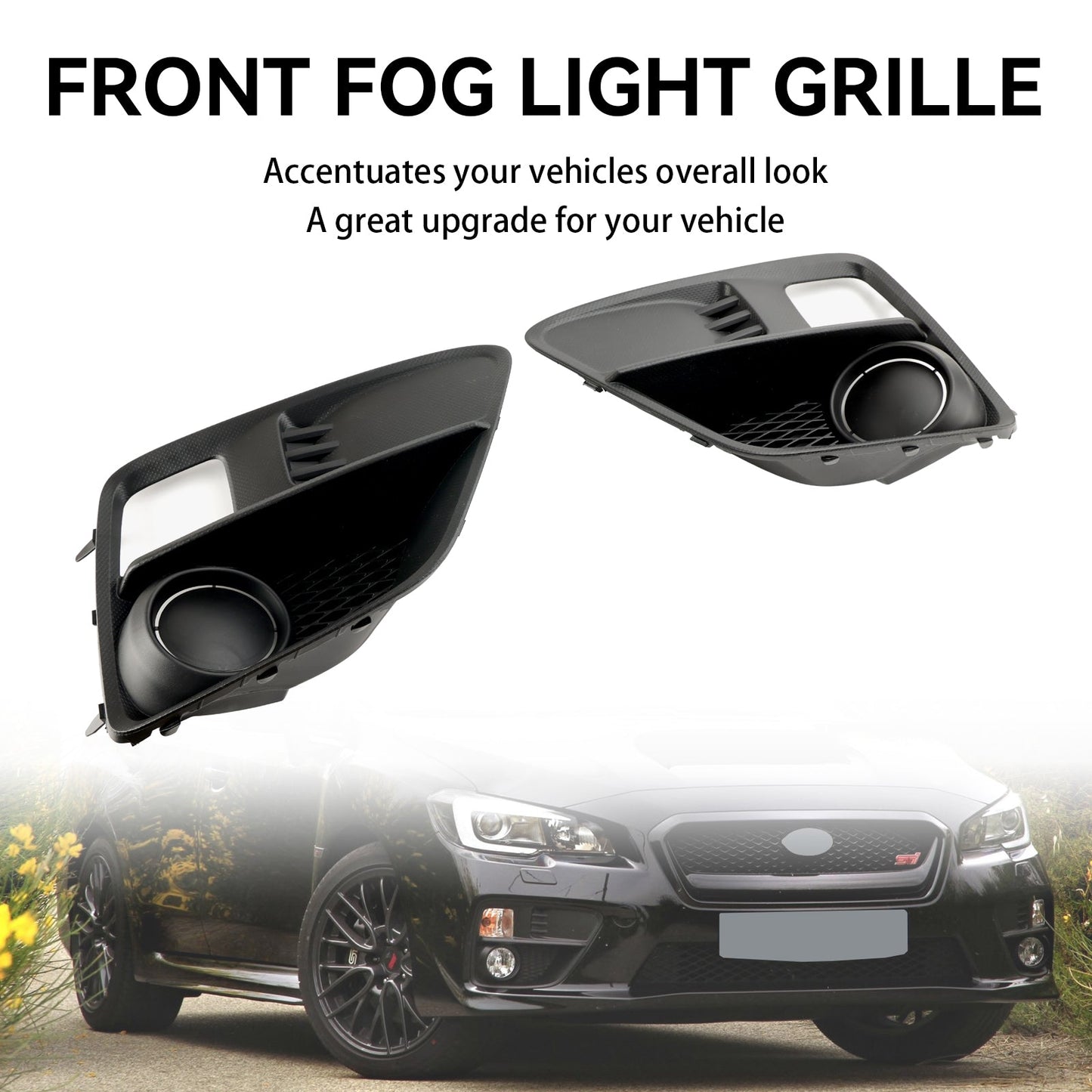 Subaru WRX e STi 2015-2017 2 pezzi copertura fendinebbia anteriore lunetta griglia griglia