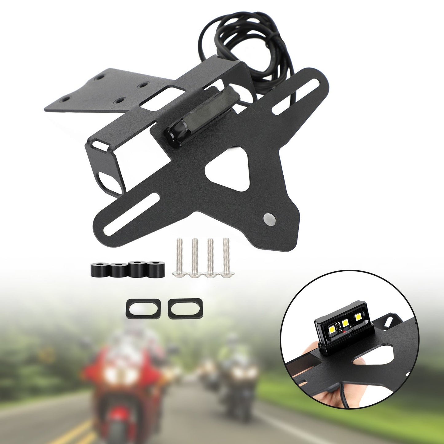 Staffa telaio porta targa moto adatta per HONDA CBR500R 2019-2021 Generico