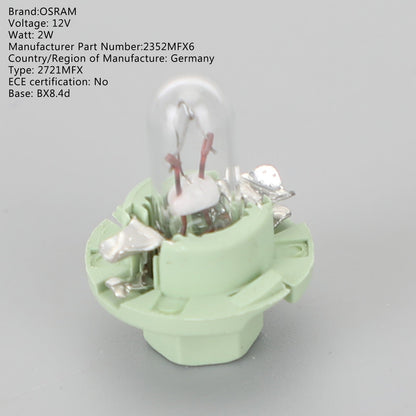 10x Per OSRAM Car Original Instrument Lights 2352MFX6 12V 2W BX8.4d Generico