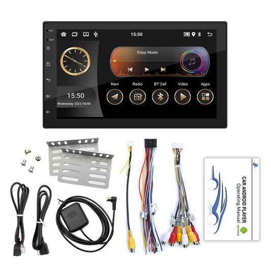 Lettore MP5 stereo per auto Android 10 da 7" 2G+32G Quad Core GPS WiFi Bluetooth Carplay