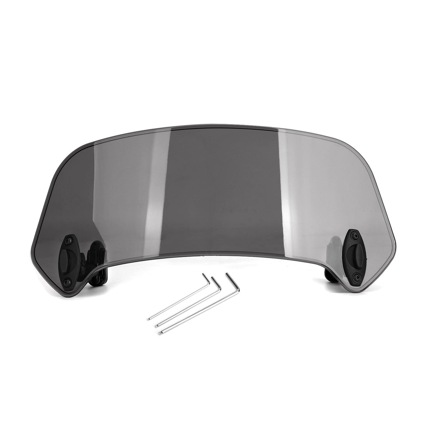 Universal Motorcycle Clip On Wind Deflector Screen Parabrezza Parabrezza Grigio Generico