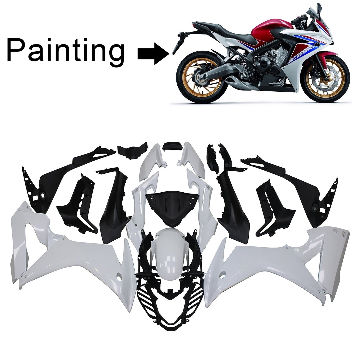 Amotopart Honda CBR650F 2014-2019 Disory Kit Body Plastic Abs