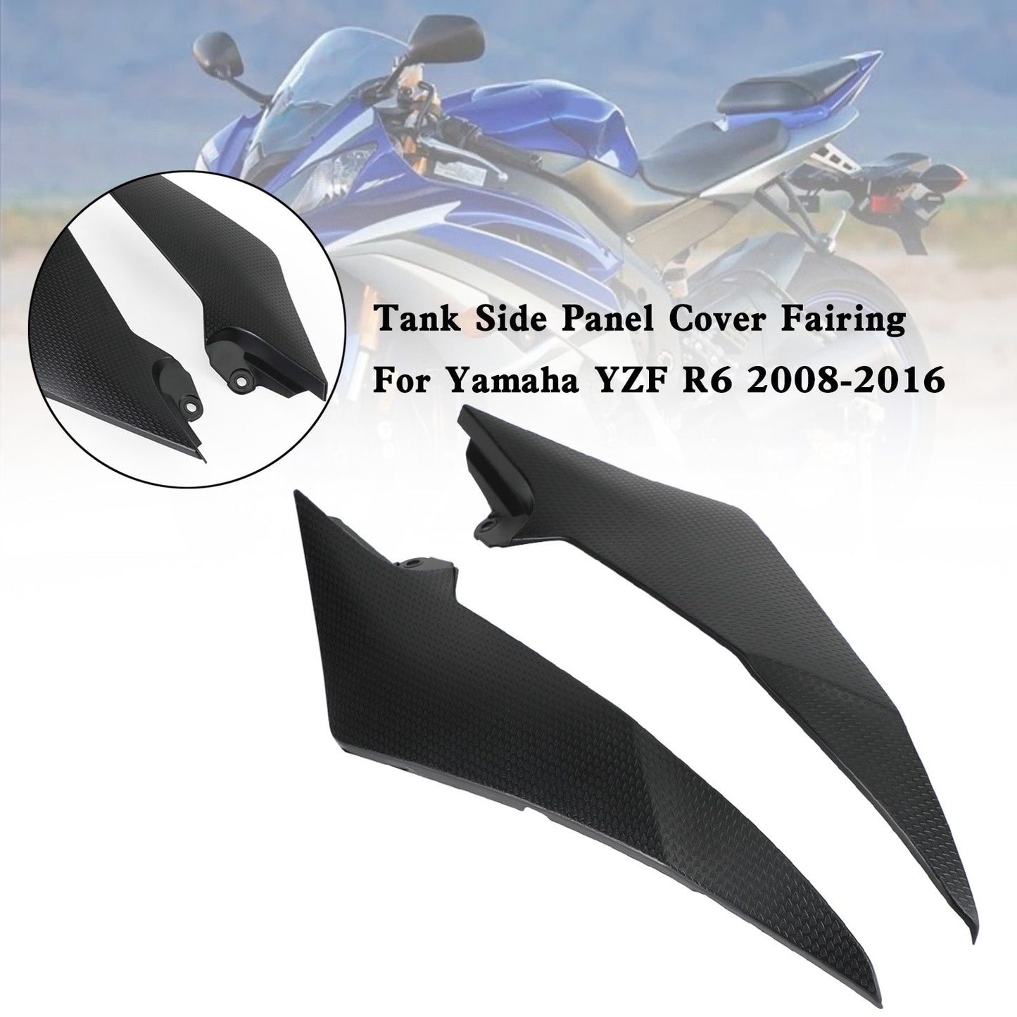 Le migliori offerte per Yamaha YZF R6 2008-2016 Gas Tank Side Trim Cover Panel Carenatura