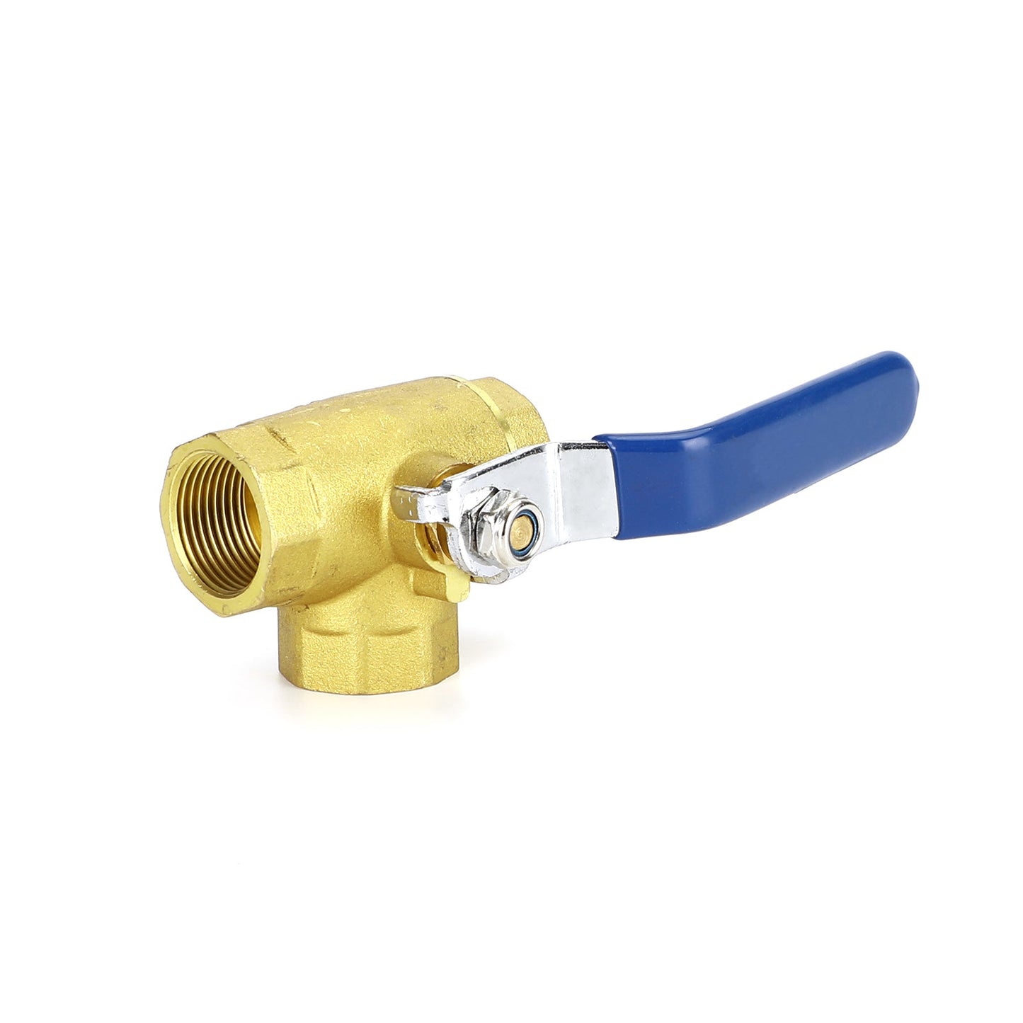 Maniglia a leva con attacco a L femmina a 3 vie Maniglia a leva 3/4" NPT in ottone forgiato