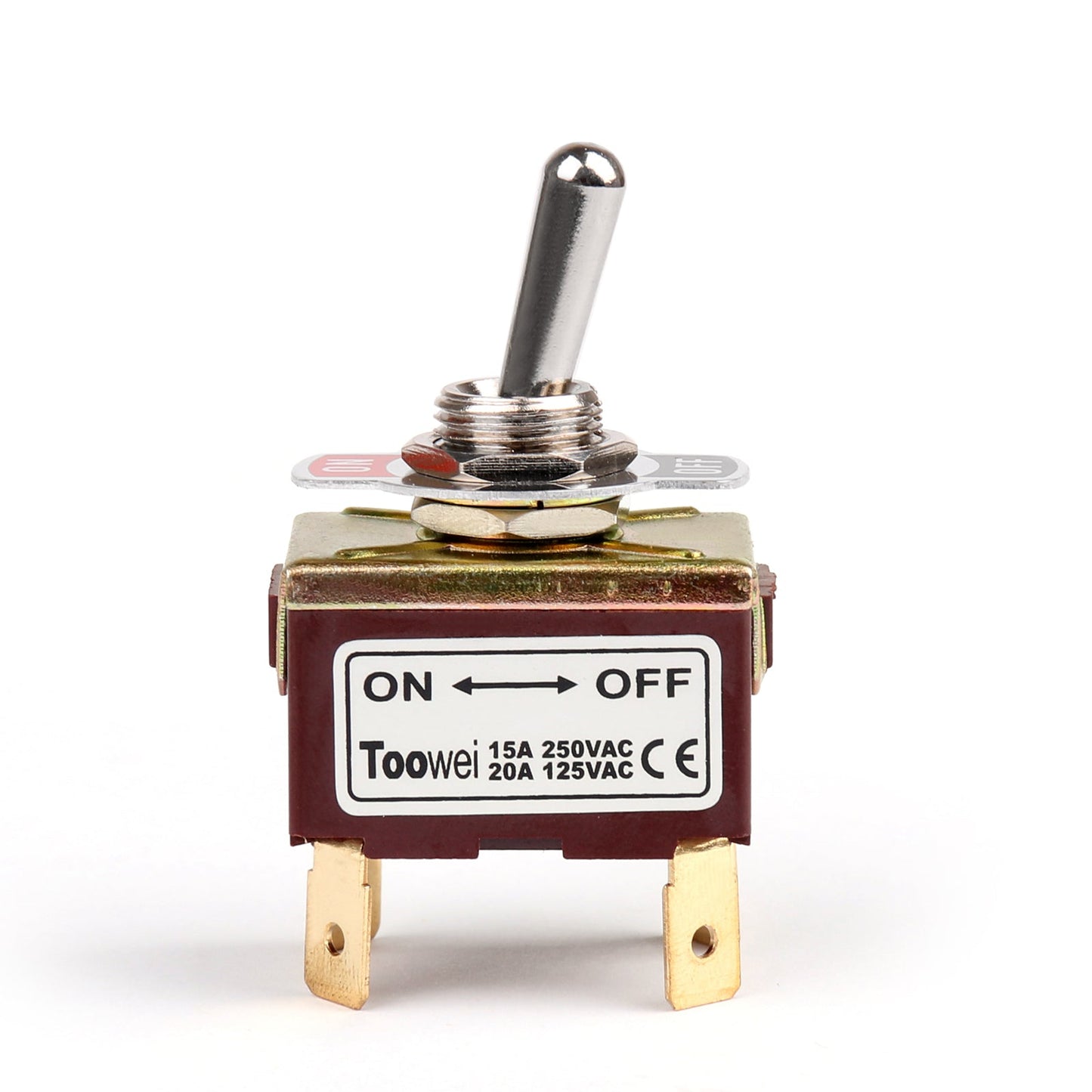 4 pezzi 2 terminali 4 pin ON-OFF 15A 250 V interruttore a levetta avvio DPST grado industriale