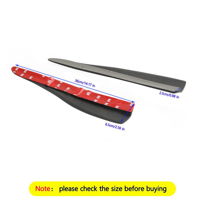 2pcs 36cm gomma auto paraurti anteriore paraurti posteriore striscia anti-collisione in fibra di carbonio generico