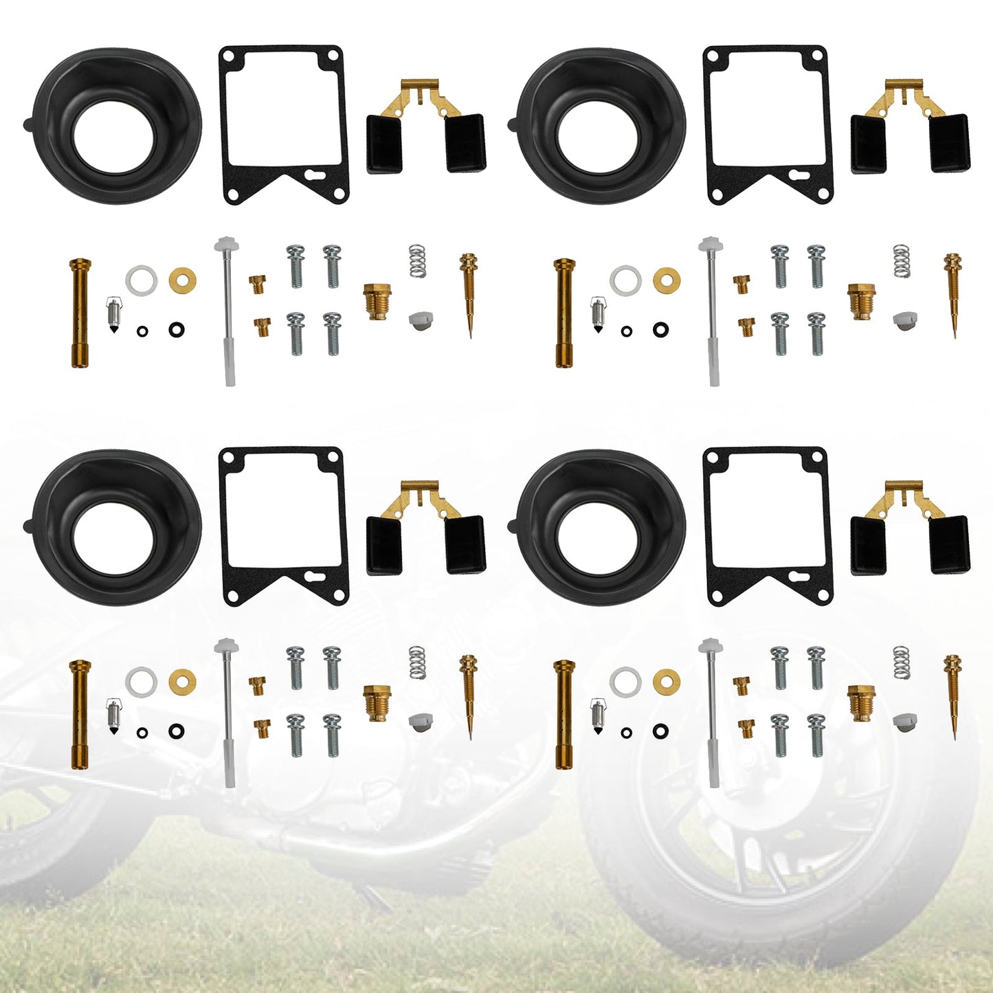 4X 1981-1983 Yamaha Virago 750 XV750 Carburatore Ricostruzione Kit di Riparazione