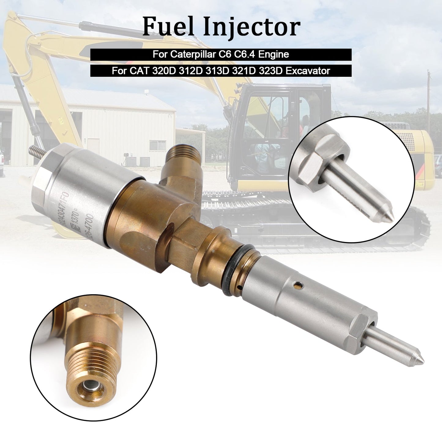 1 PZ Iniettore di Carburante 3264700 Fit Caterpillar C6 C6.4 Fit CAT 320D Escavatore