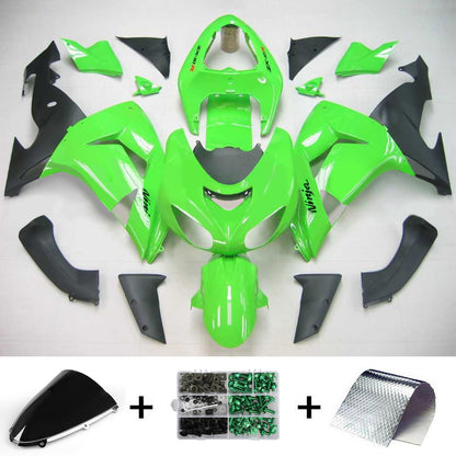 Amotopart Kawasaki ZX10R 2006-2007 Kit di vendita verde