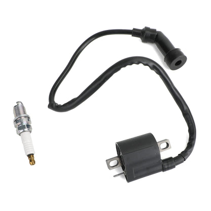 Bobina di accensione + Candela adatta per Polaris ATV Trail Boss 325 330 31401-40F00 Generico
