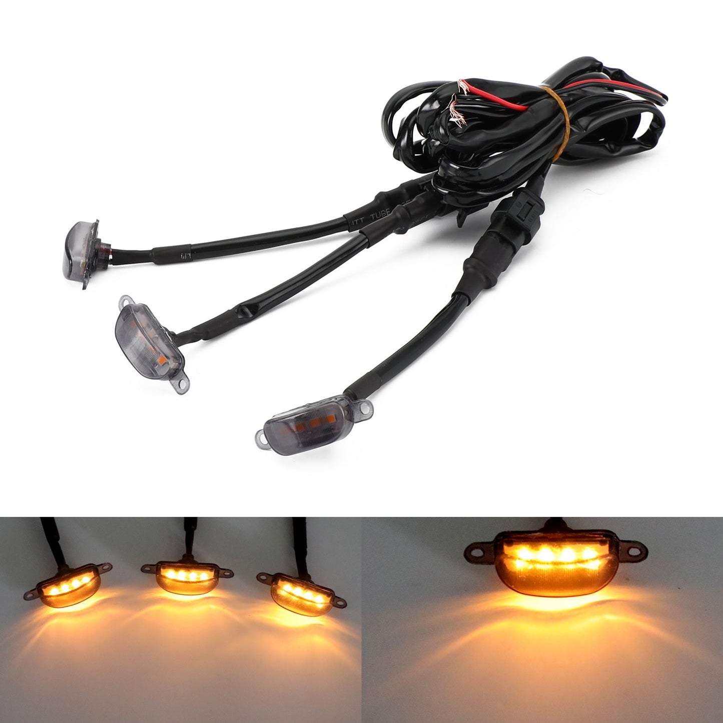 3pcs lente affumicata lampada LED ambra Raptor griglia anteriore luce corrente adatta Ford F-150 generico