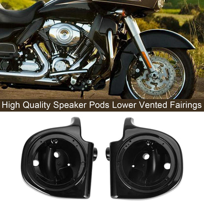 Speaker Pods Box Boxes 6.5" per carenature inferiori ventilate Road King Touring 1993-2013 Generico