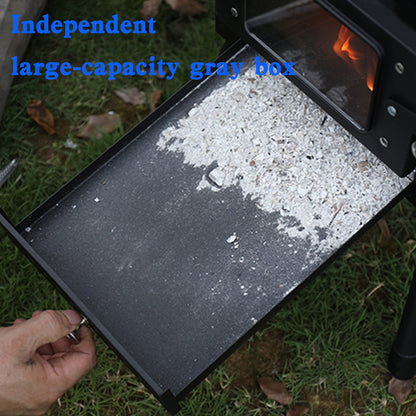 Stufa a legna da campeggio per tende portatili da esterno con tubo per cucinare in tenda