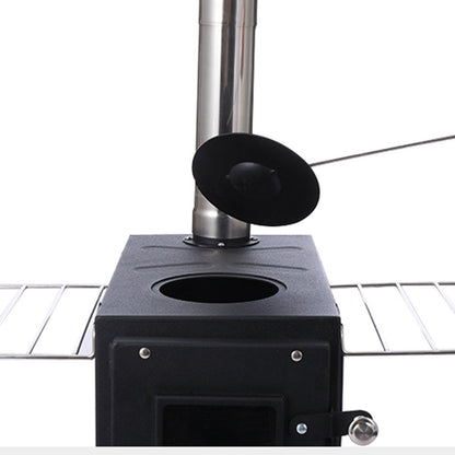 Stufa a legna da campeggio per tende portatili da esterno con tubo per cucinare in tenda