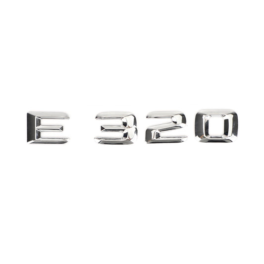 Distintivo dell&#39;emblema del bagagliaio posteriore Targhetta decalcomania Lettere Numeri Fit Mercedes E320 Chrome Generico
