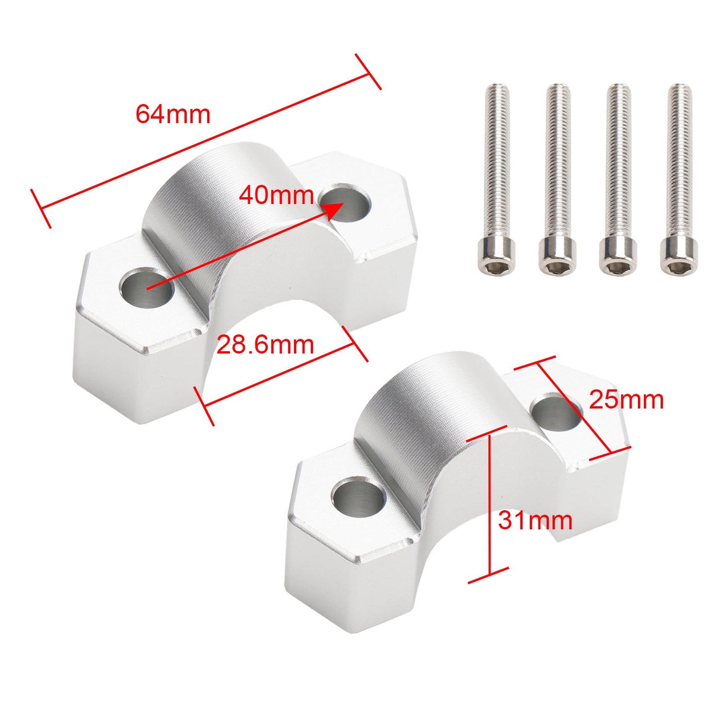 Riser manubrio in alluminio 25 mm per BMW F850GS F850GSA 2018 - 2023