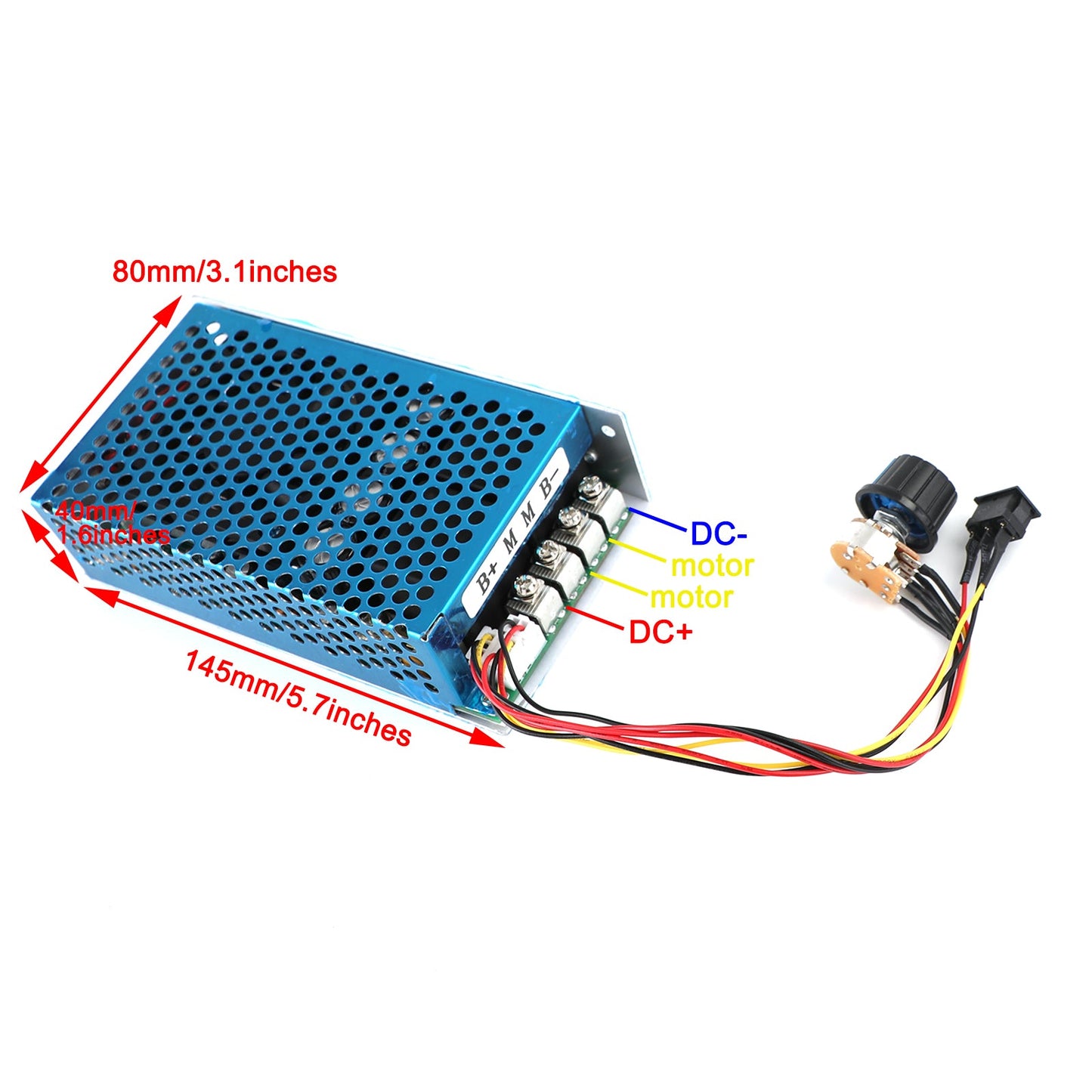 Regolatore di velocità del motore reversibile programmabile PWM DC 12V 24V 30V 100A 3000W