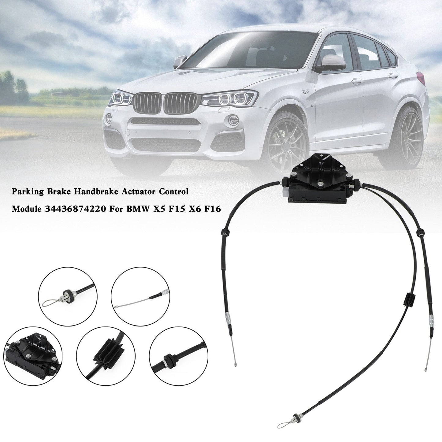 BMW X6 F15 M F86 Freno di stazionamento Freno a mano Modulo di controllo attuatore 34436874220