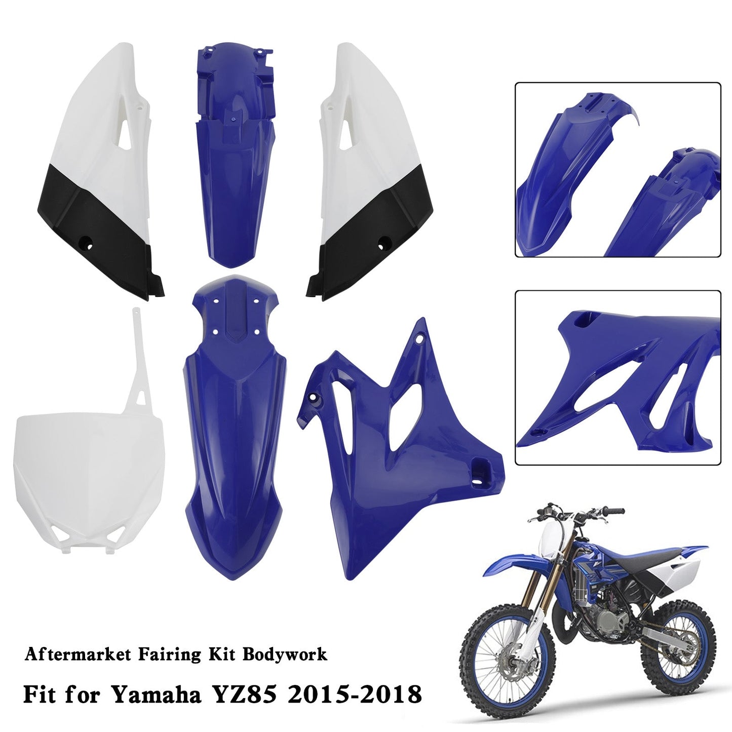 Yamaha YZ85 2015-2018 Tasso di rivestimento del corpo in plastica ABS con iniezione