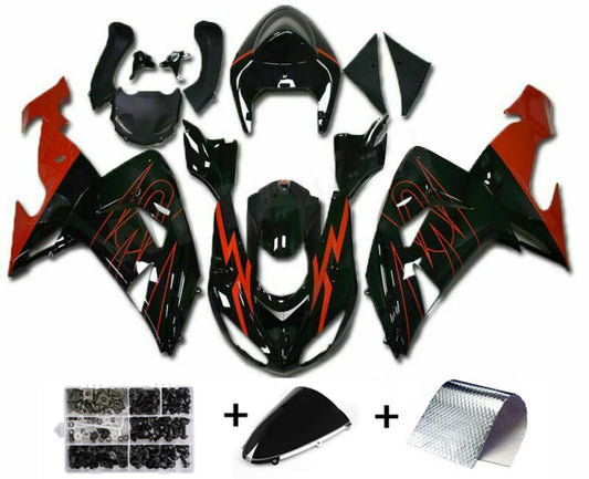 Amotopart Kawasaki ZX10R 2006 2007 Iniezione Traffico rosso Plastica nera