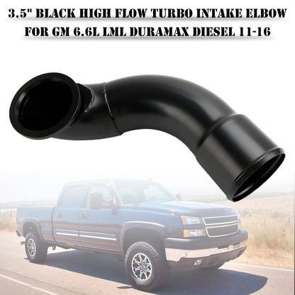 Gomito di aspirazione turbo ad alto flusso nero GM 6.6L LML Duramax Diesel 3.5" 2011-2016