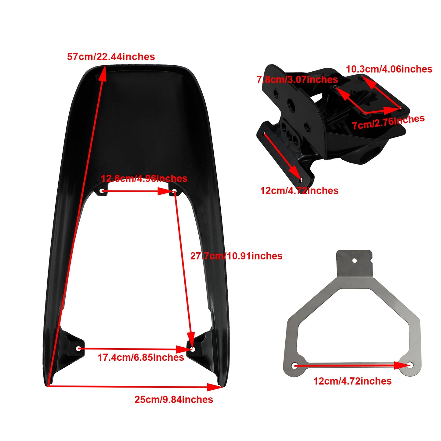 2018-2022 Kawasaki Z900RS Carenatura coda + staffa targa