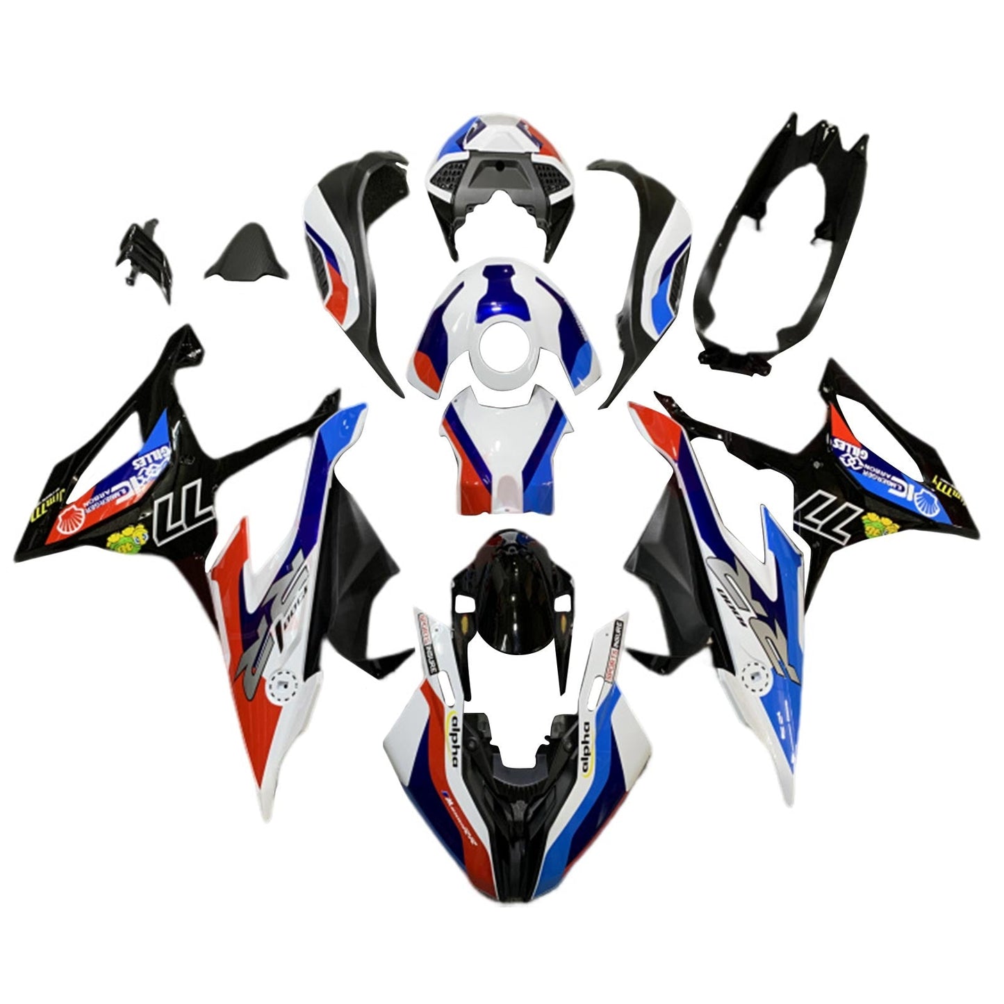 Amotopart BMW M1000RR S1000RR 2019-2022 Kit Carenatura Carrozzeria Plastica ABS