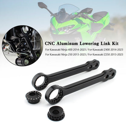 Kawasaki Ninja 400 250 Z400 Z250 13-23 Kit collegamento ribassamento in alluminio CNC 40mm