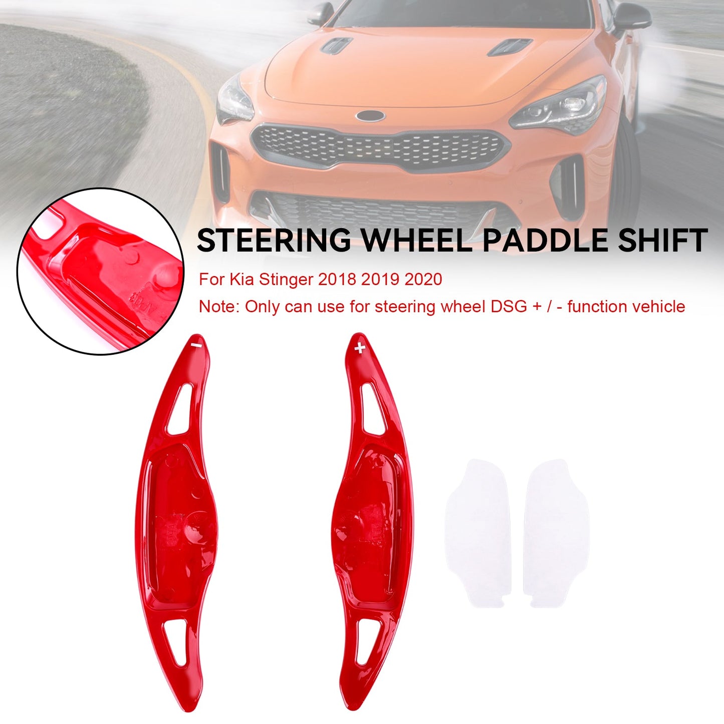 Kia Stinger 2018-2022 Volante rosso Shift Paddle Shifter Extension
