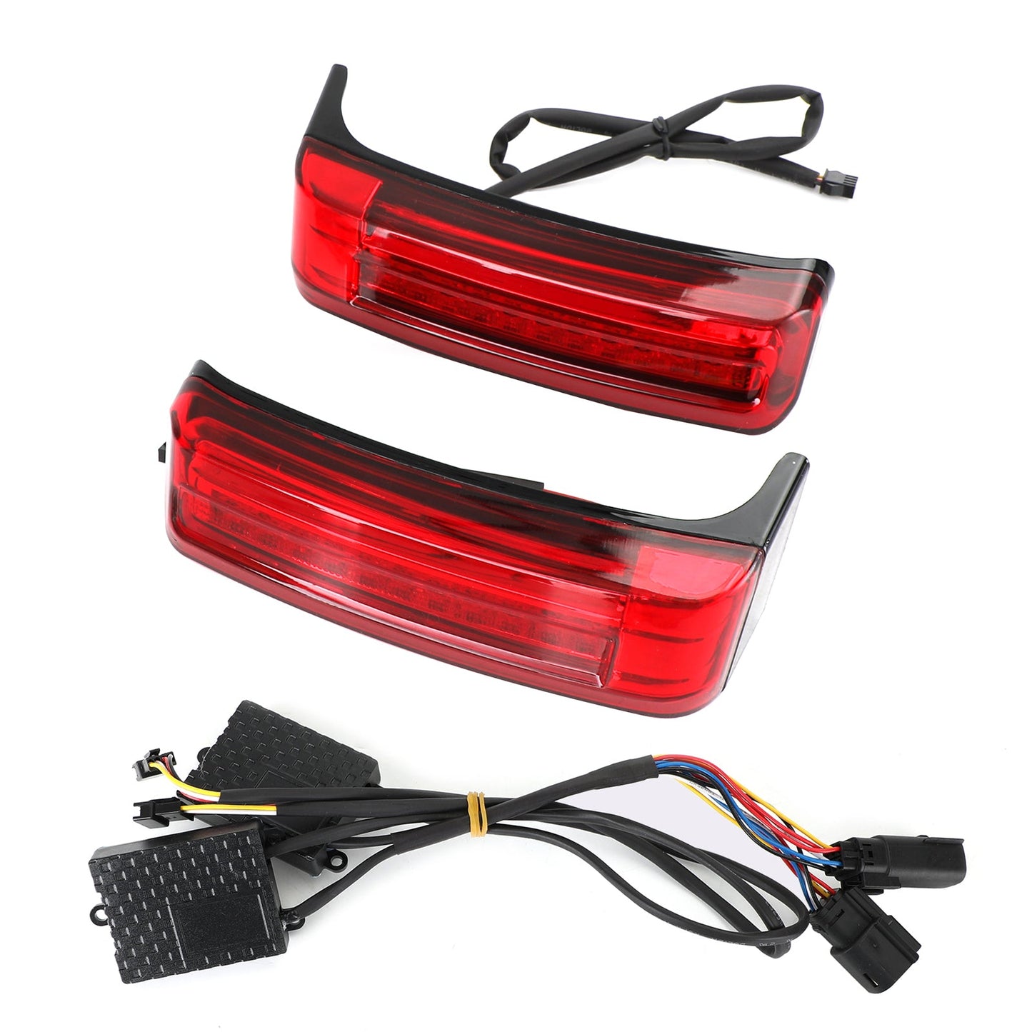 LED Bisaccia Borse da sella Run Brake Turn Lamp Lights per Touring 2014-2021 Generico