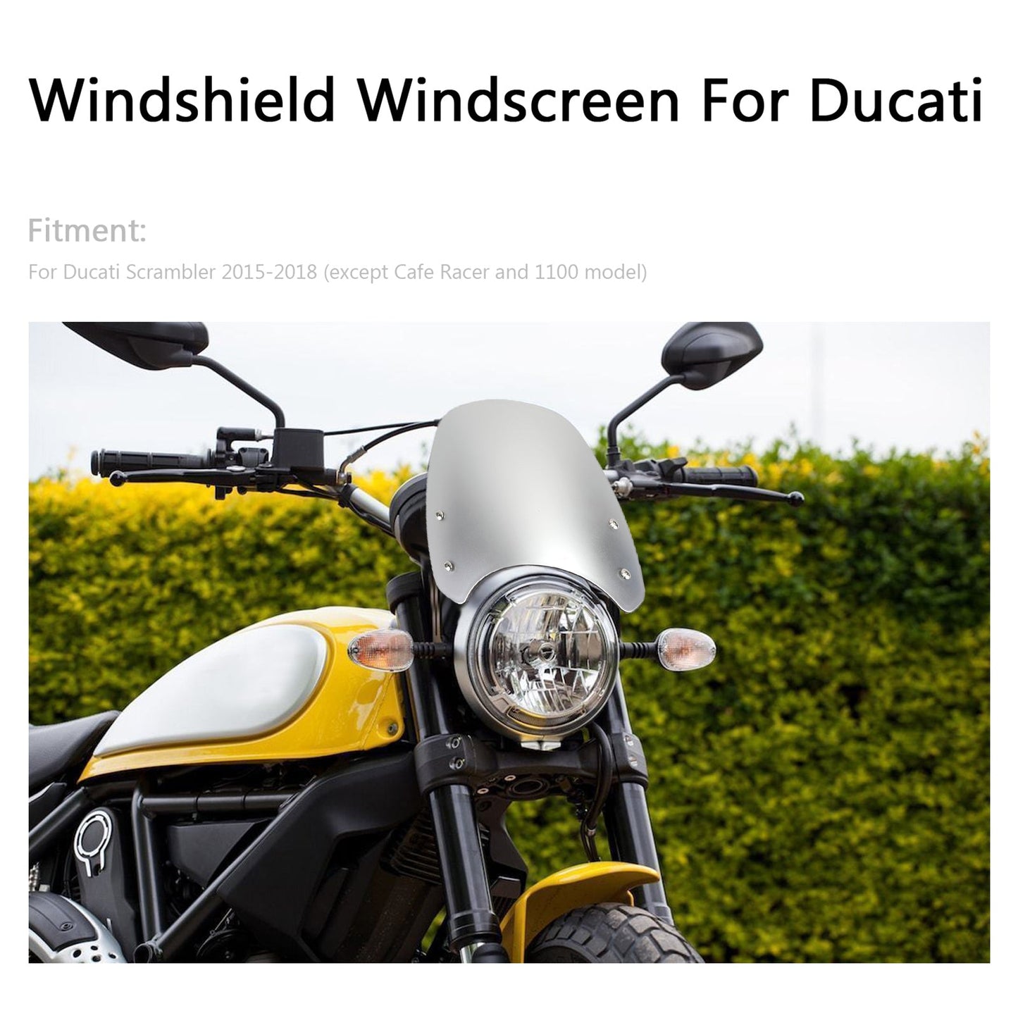 Parabrezza Parabrezza Protezione antivento per Ducati Scrambler Silver 15-2018 Generico