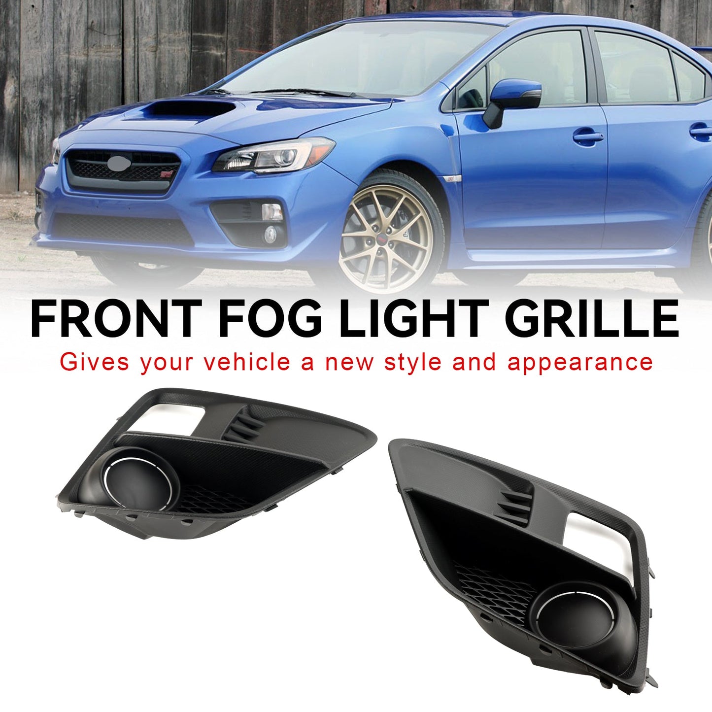 Subaru WRX e STi 2015-2017 2 pezzi copertura fendinebbia anteriore lunetta griglia griglia