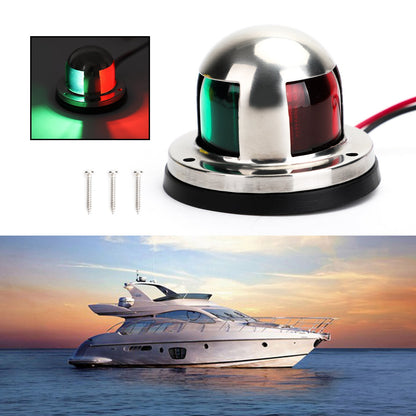 2 IN 1 Marine Yacht Pontoon 12V Luci di navigazione a prua a LED in acciaio inossidabile