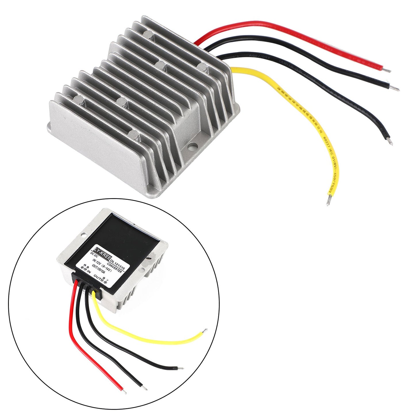 Regolatore convertitore DC/DC impermeabile 12V Step Up fino a 15V 15A 225W