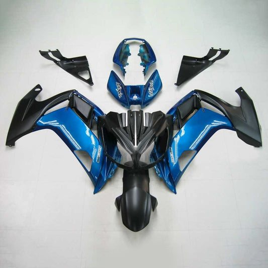 Amotopart 2012-2016 Kawasaki Ninja 650 kit di rivestimento blu nero