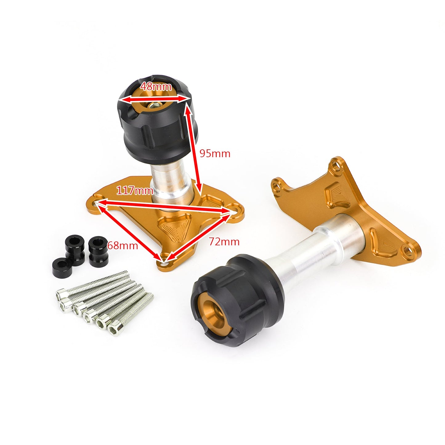 KIT TAMPONI PARATELAIO DEFENDER NERO per Honda MSX125 MSX125SF Grom 2013-2020