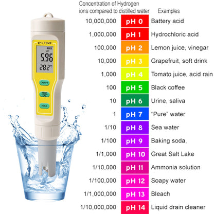 Digital PH TEMP Tester Meter Pen per acquario piscina vino acqua laboratorio cibo