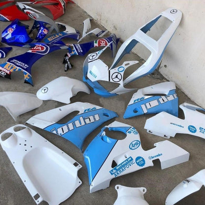 Amotopart Yamaha 1998-2002 YZF 600 R6 Kit di spostamento bianco blu