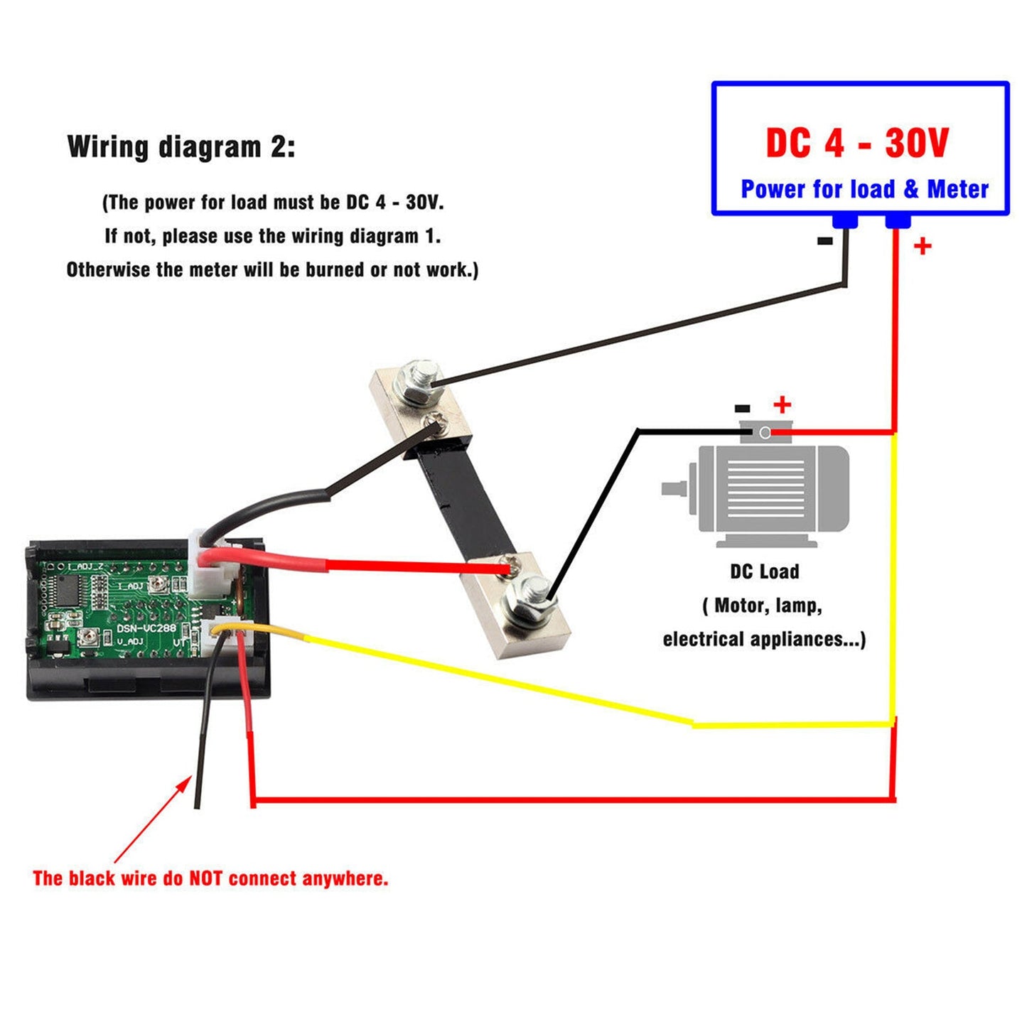 DC 100A 100V Digital Amp Volt Meter Voltmetro Amperometro Blu Rosso LED Shunt di corrente