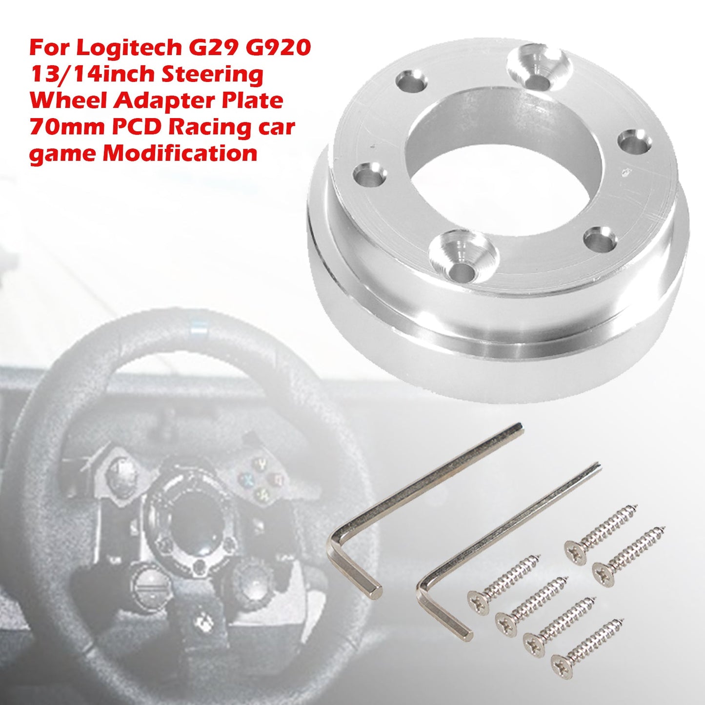 Per Logitech G29 G920 Piastra adattatore per volante da 13/14 pollici 70mm Pcd Racing