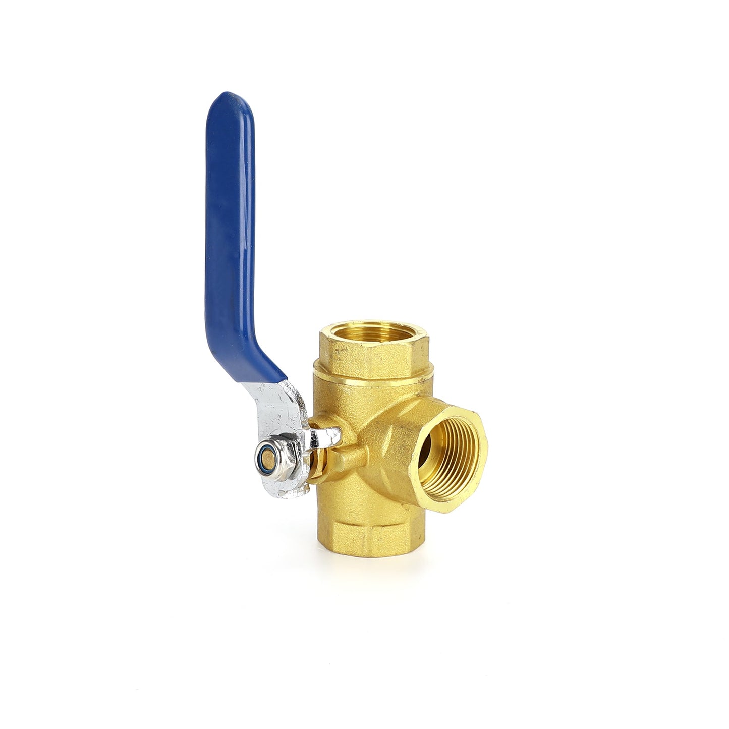 Maniglia a leva con attacco a L femmina a 3 vie Maniglia a leva 3/4" NPT in ottone forgiato
