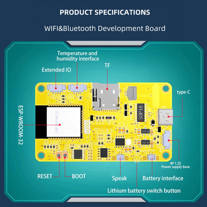 Scheda di sviluppo ESP32 Display WiFi Bluetooth Touch Screen LVGL CPU dual-core