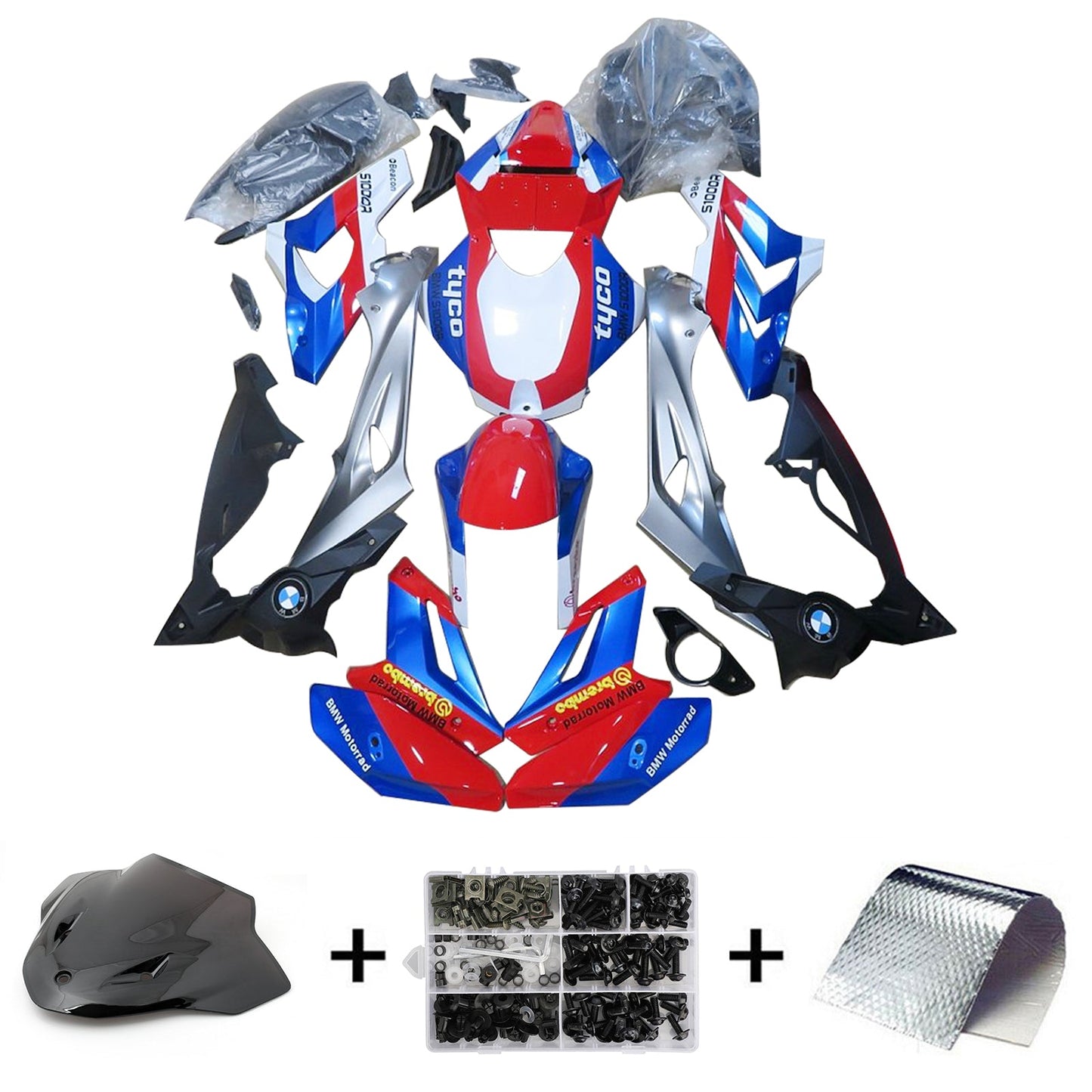 Amotopart Kit Carena BMW S1000R 2014-2017 Carrozzeria Plastica ABS