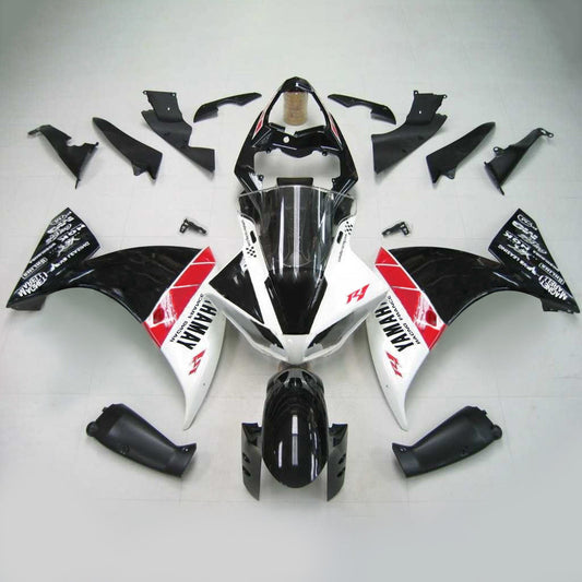 Amotopart Yamaha 2012-2014 YZF 1000 R1 Kit di paura nero bianco