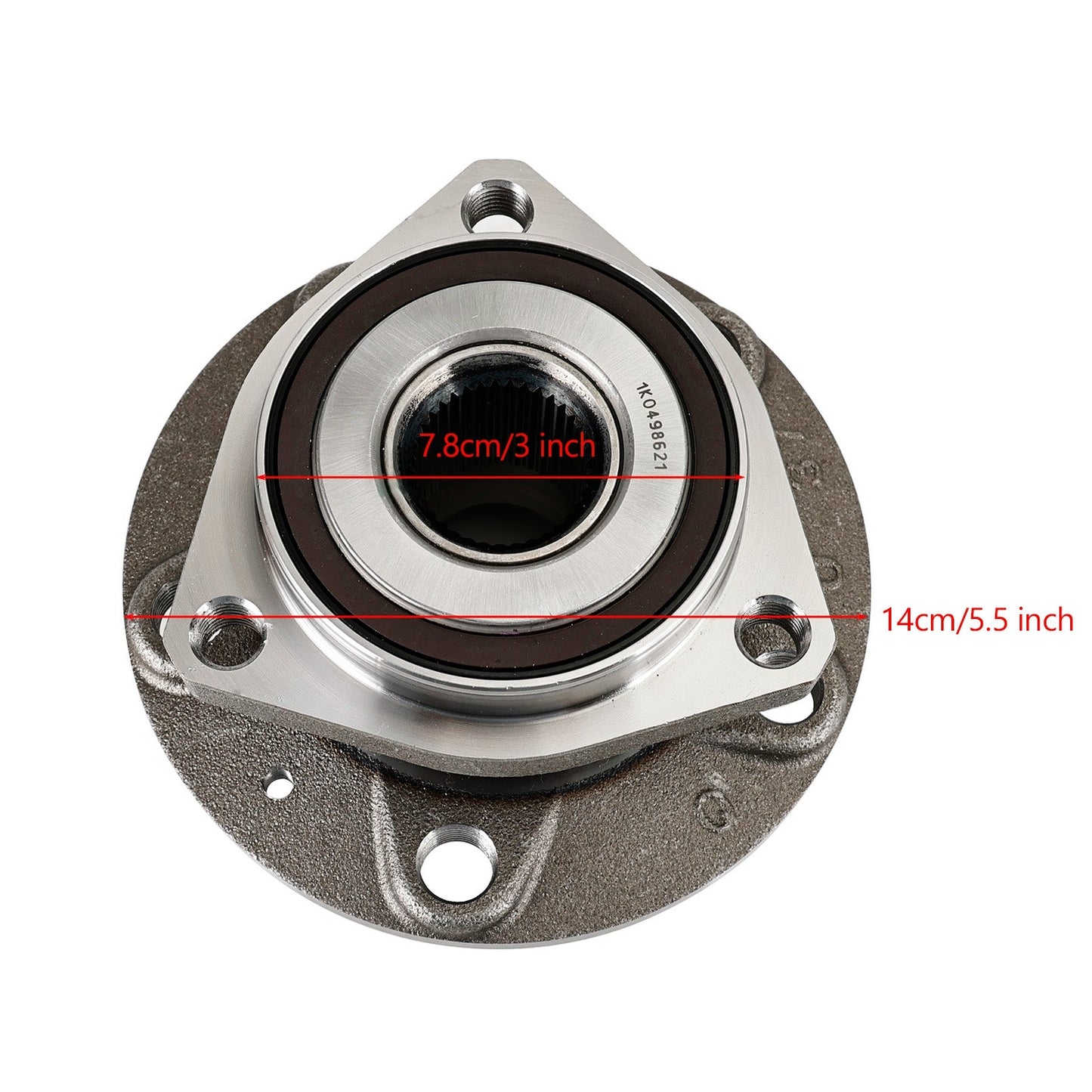 5K0498621A mozzo cuscinetto ruota anteriore con 3 fori per VW Rabbit Scirocco Sharan Tiguan Touran