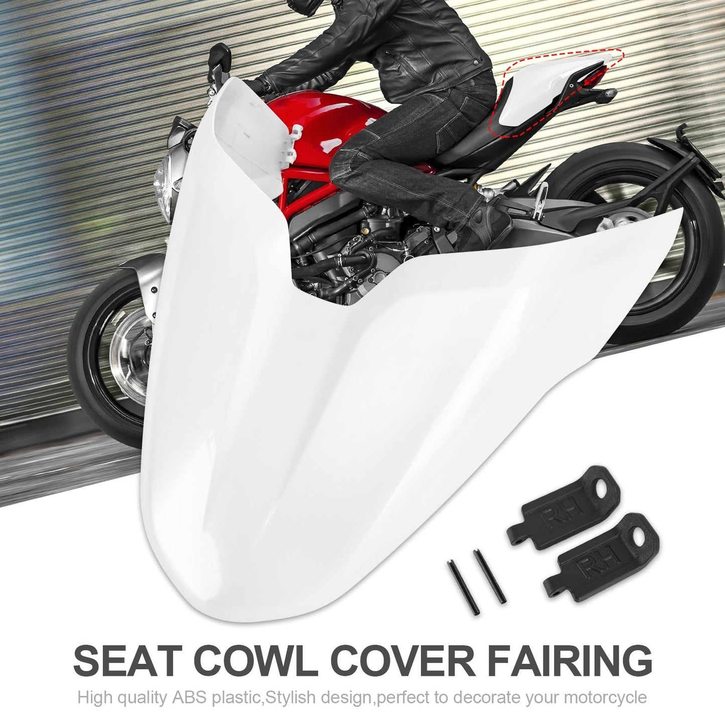 Carenatura coprisella passeggero posteriore/sellino per Ducati Monster 797 821 1200 Generico